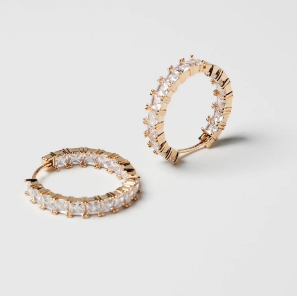 Elegant Gold and Silver Hoop Earrings